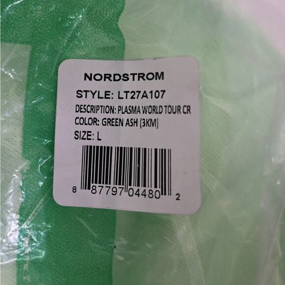 Wildfox Womens Plasma World Tour Slash Tie Dye Crop Sweatshirt in Green Ash NEW - Picture 11 of 11